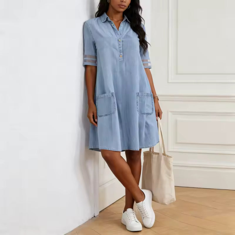 Brittany | Denim Dress that Accentuates the Figure