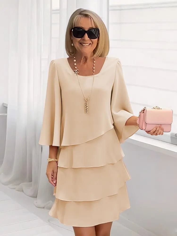 Vivienne™ | Tummy-Flattering Ruffle Dress