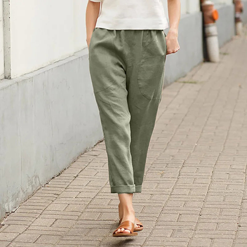 Kriza - Spacious Pants with Pockets