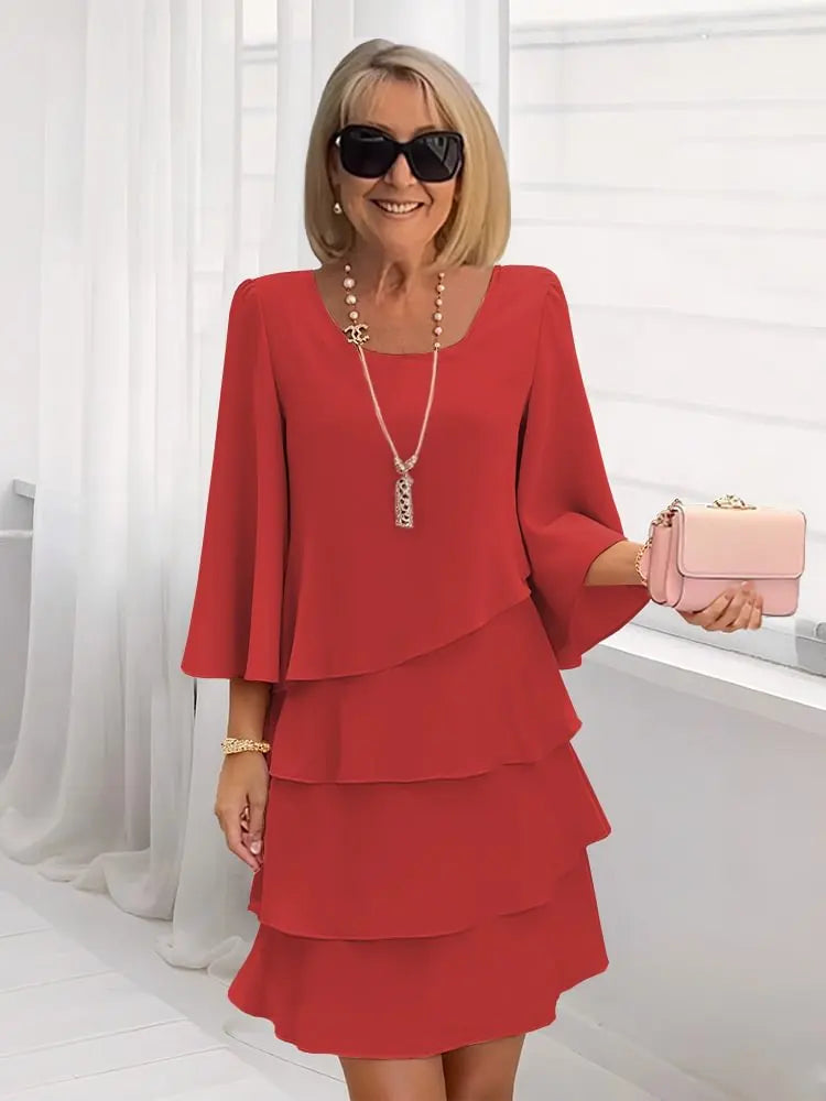 Vivienne™ | Tummy-Flattering Ruffle Dress