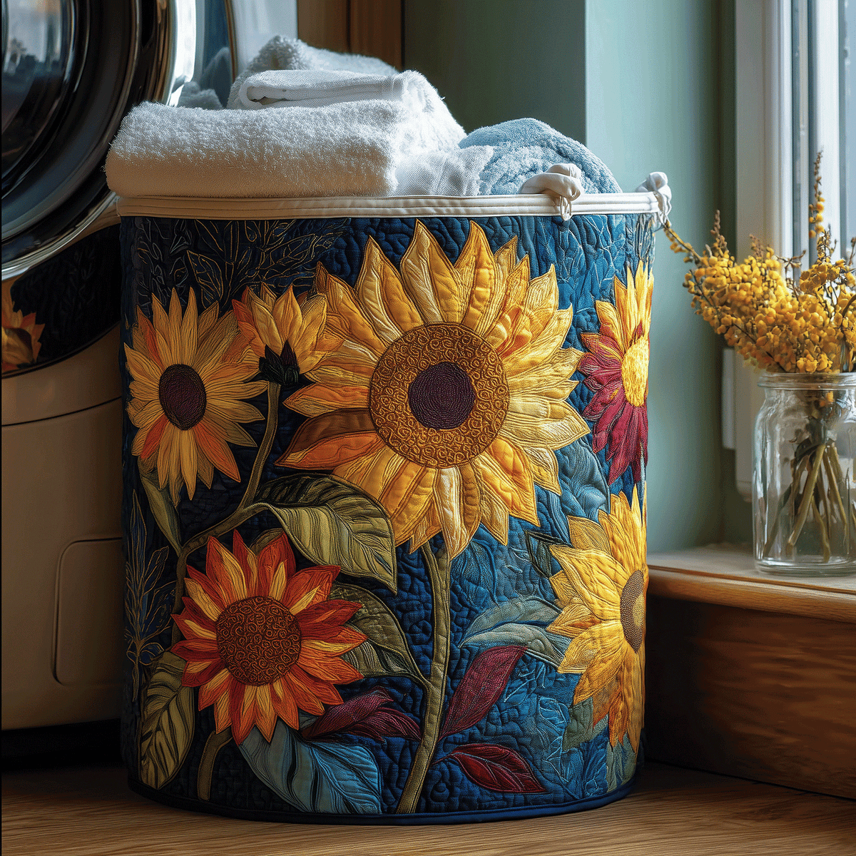 SUNNY | SUNSHINE FLOWER LAUNDRY BASKET