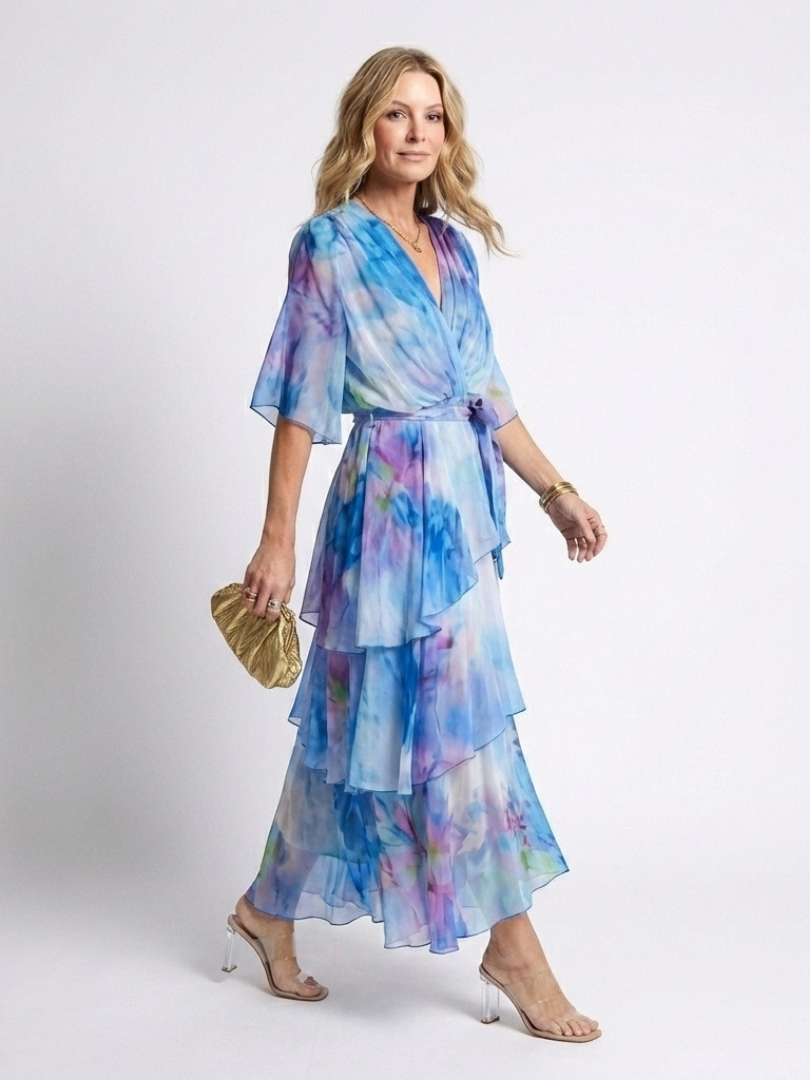 Calista™ | Tummy-Flattering Layered Maxi Dress
