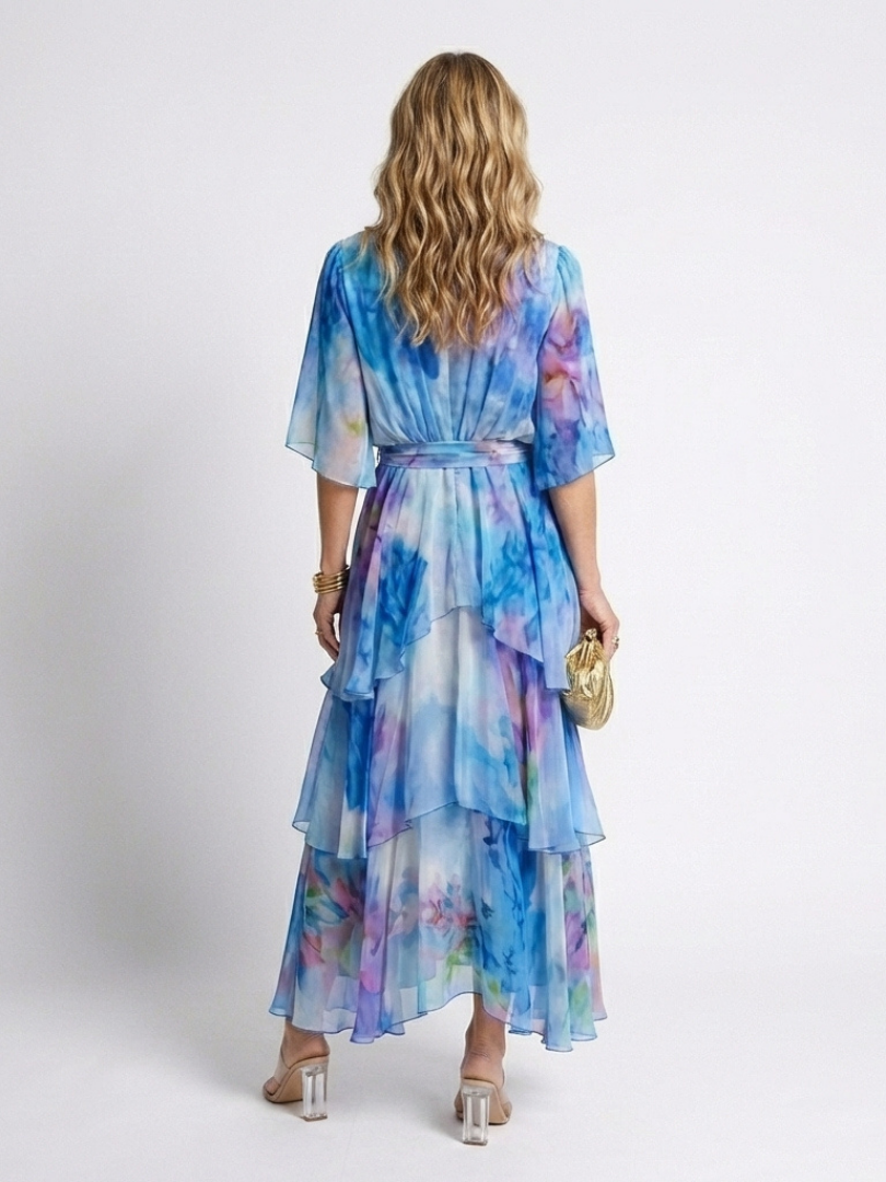 Calista™ | Tummy-Flattering Layered Maxi Dress