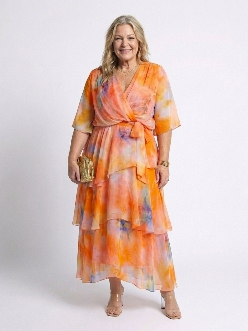 Calista™ | Tummy-Flattering Layered Maxi Dress