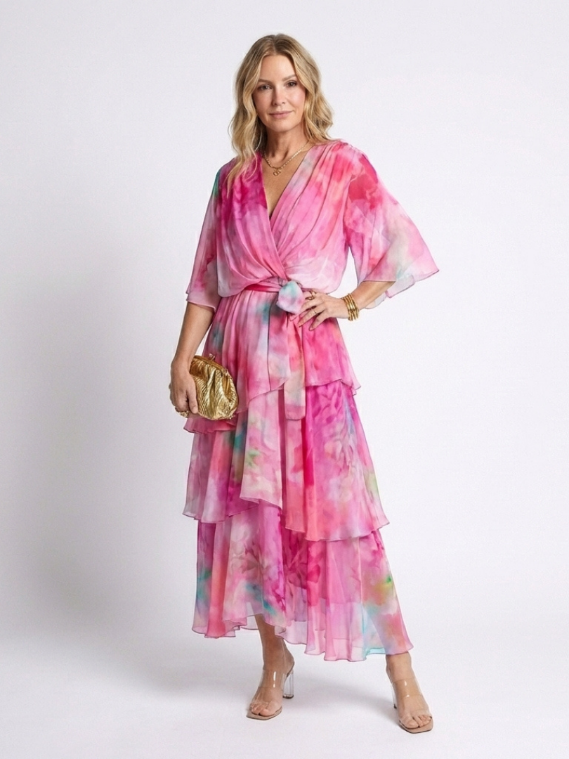 Calista™ | Tummy-Flattering Layered Maxi Dress