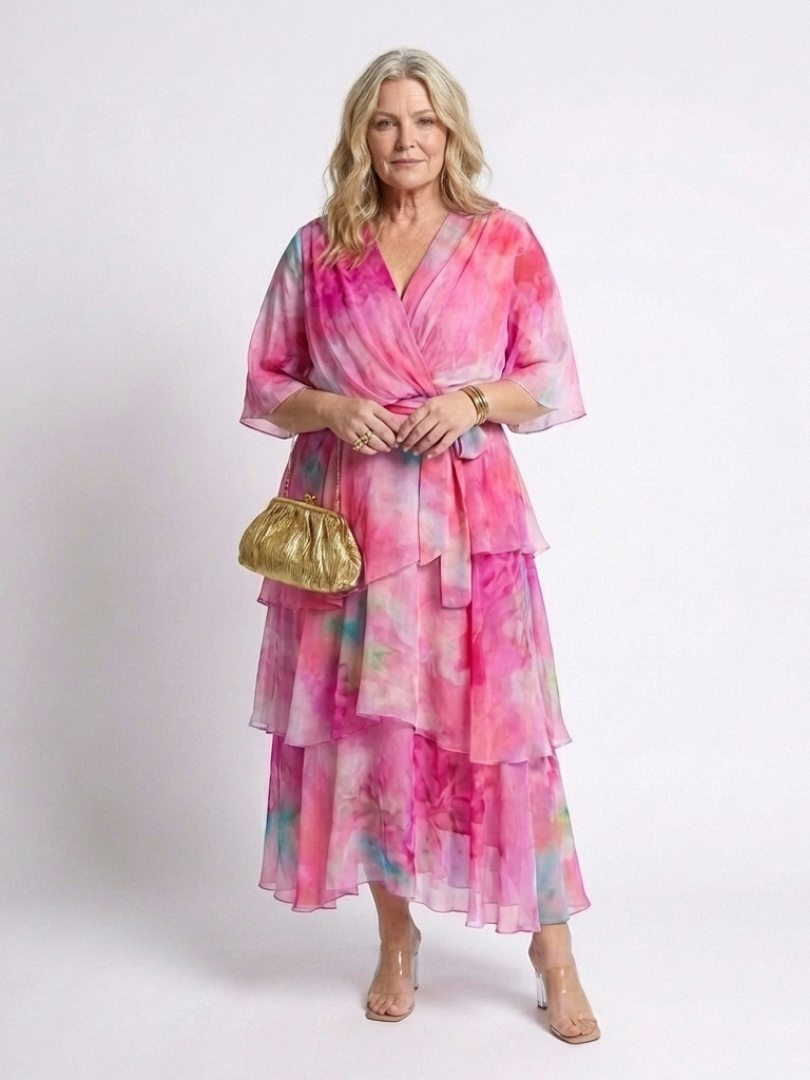 Calista™ | Tummy-Flattering Layered Maxi Dress