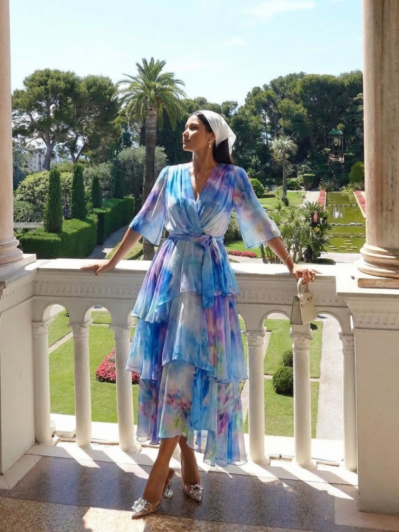Calista™ | Tummy-Flattering Layered Maxi Dress