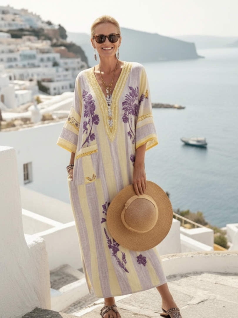 Evelyn™ | Tummy-Flattering Floral Maxi Dress