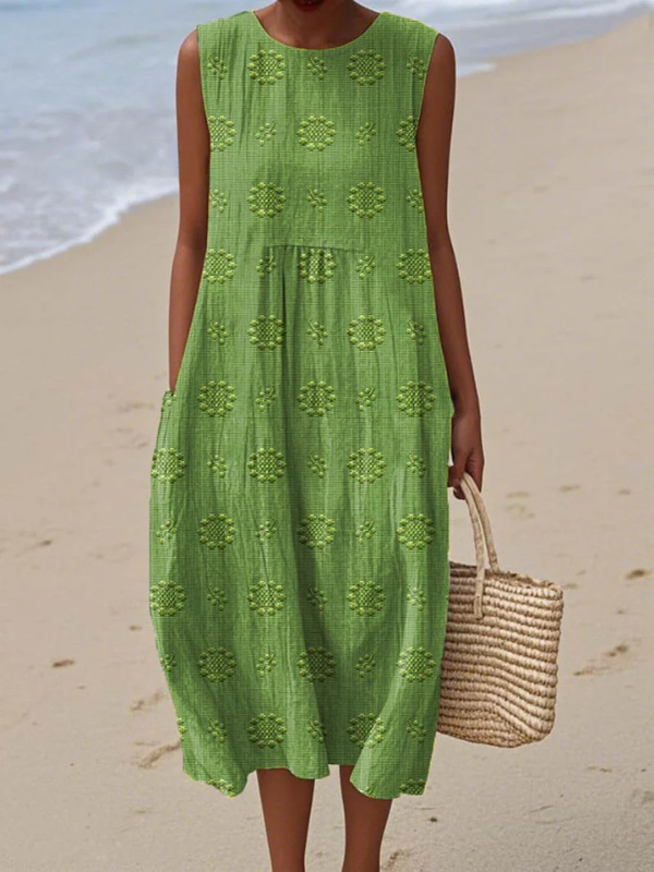 Sandra | Patterned Midi Dress