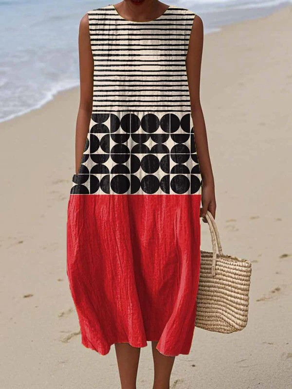Stina | Color Block Midi Dress