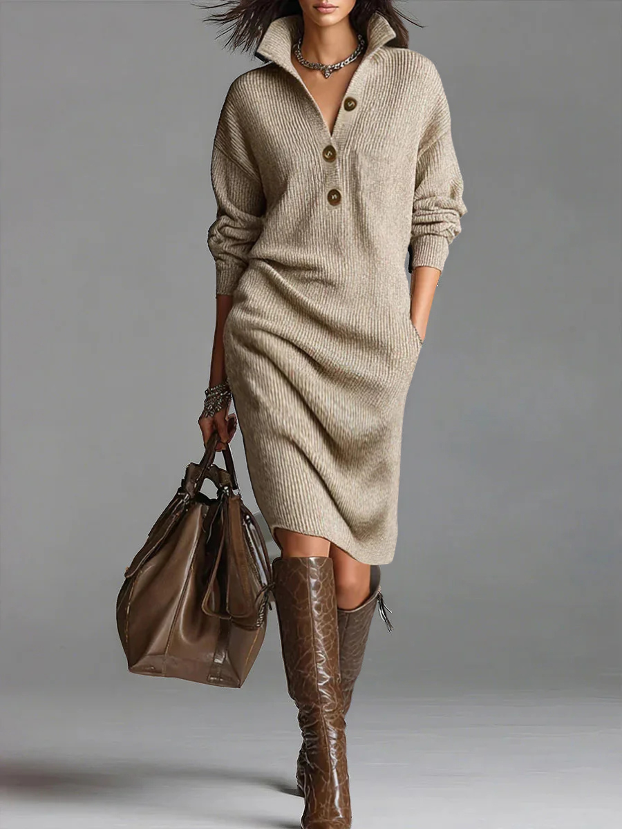 Norlyn Chic Ribbed Midi Dress detail