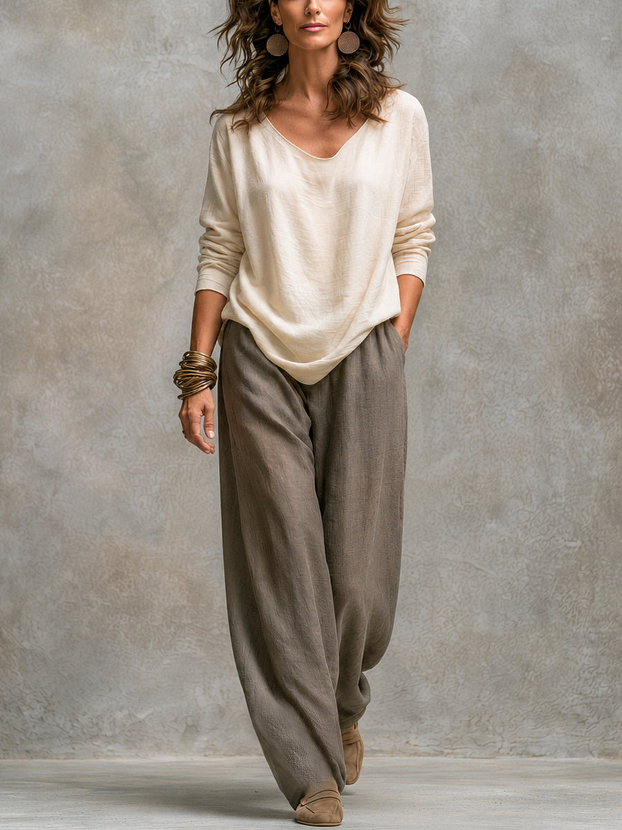 Peggy™ | Elegant Three-Piece Set with Wide Trousers 2