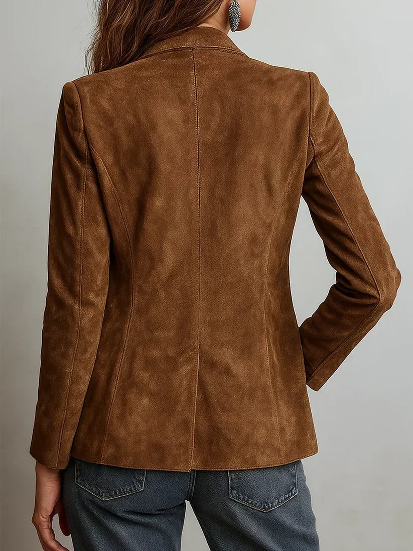 Susan™ | Vintage Suede-Look Blazer
