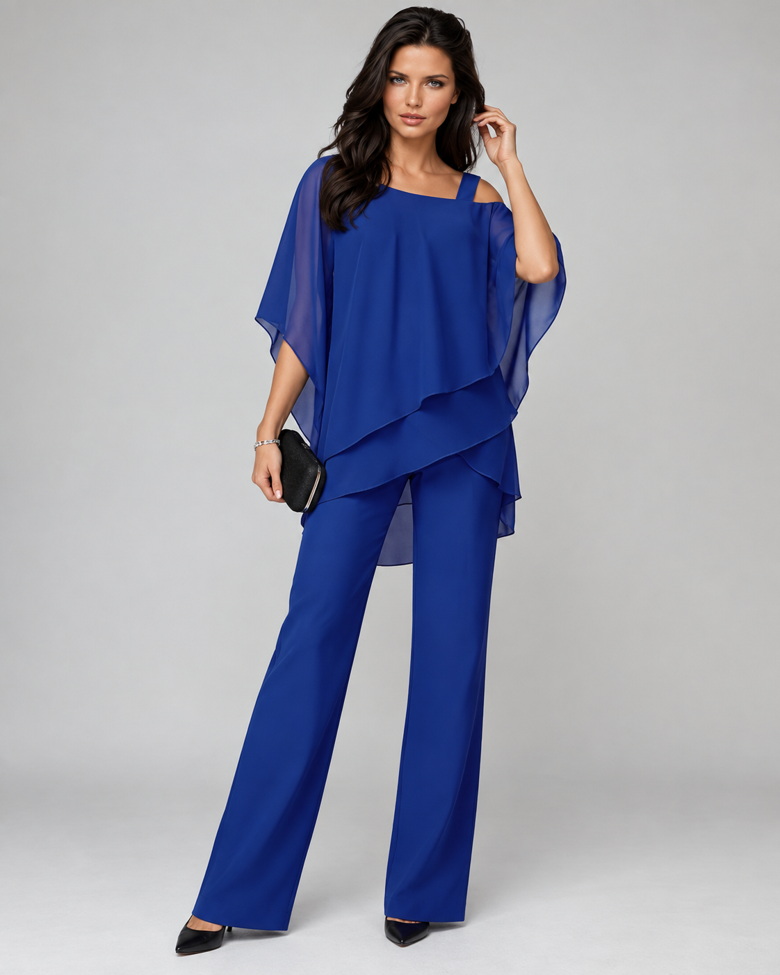Hazel™ | Elegant Two-Piece Set with Layered Top