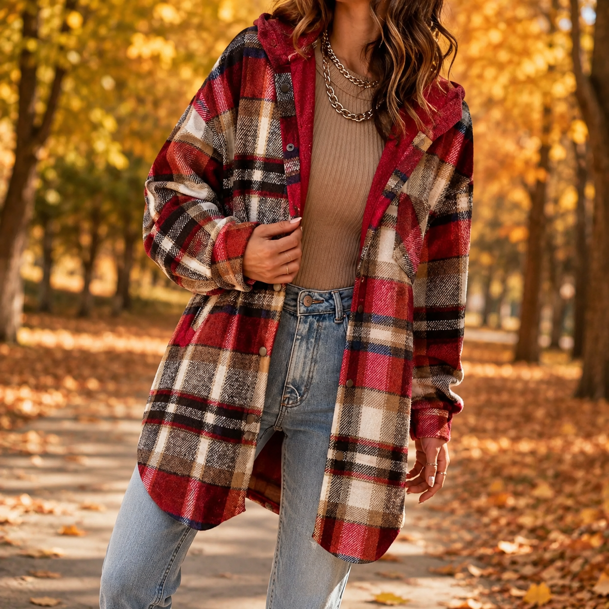 Stella™ | Soft Flannel Jacket with Hood