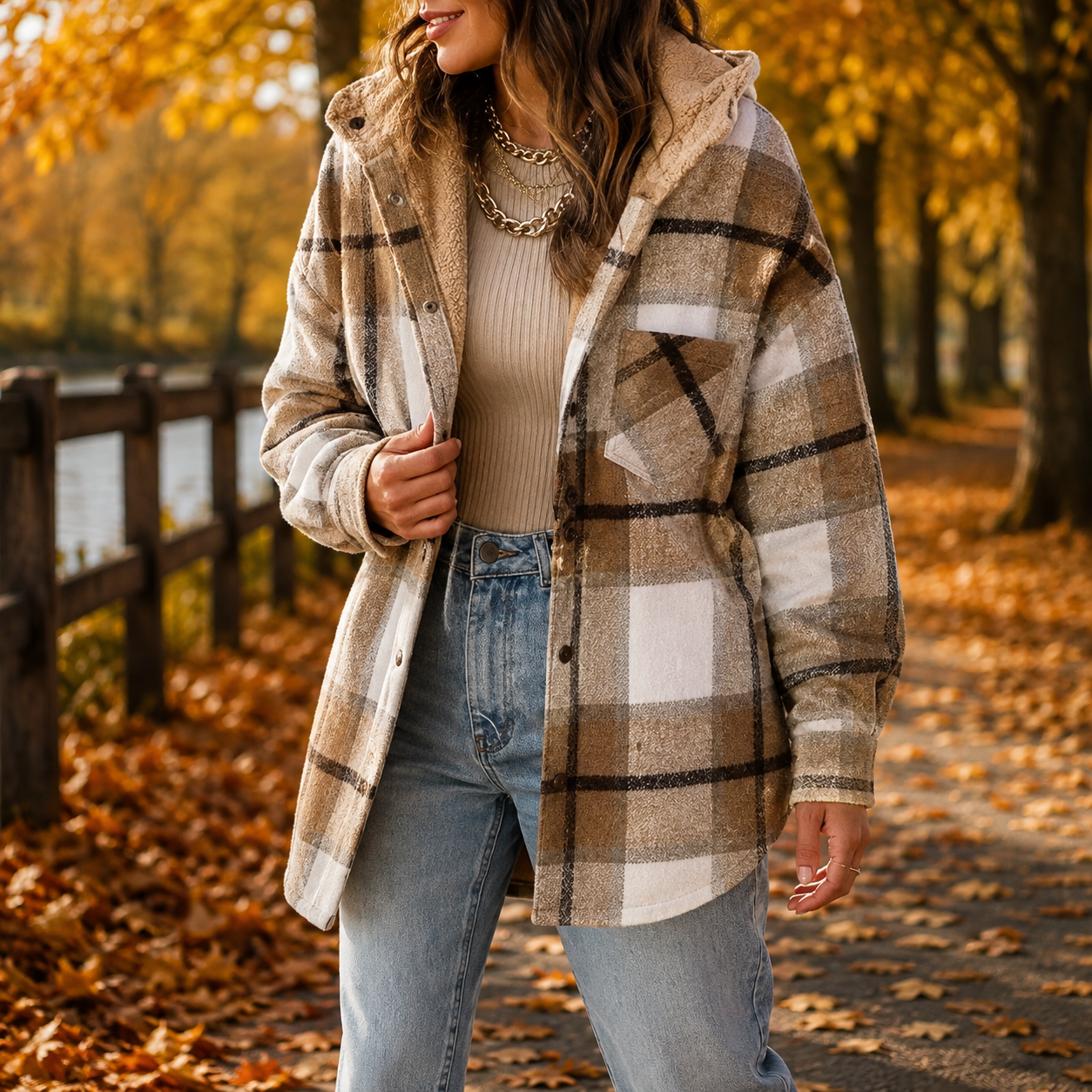 Stella™ | Soft Flannel Jacket with Hood