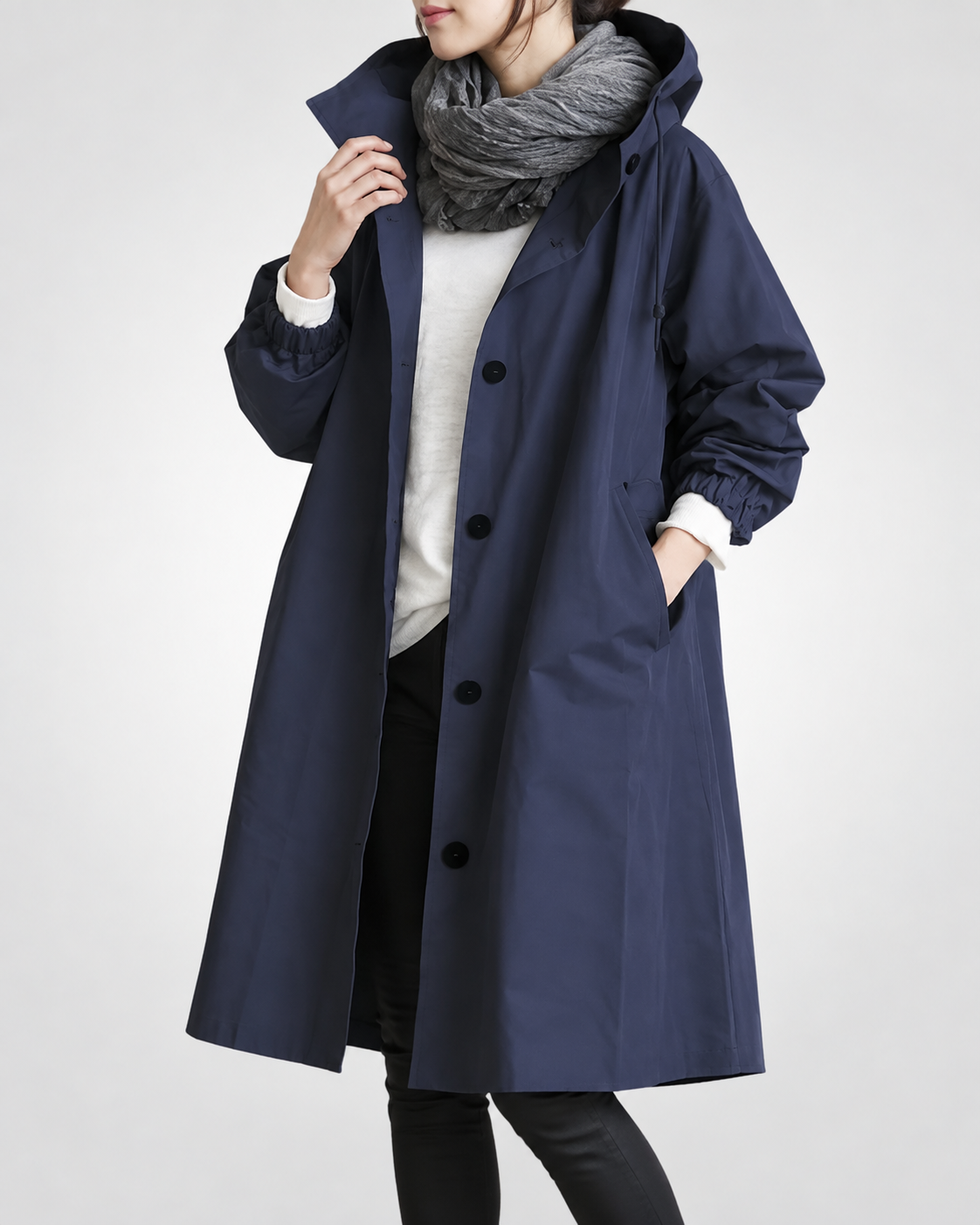 Brooklyn™ | Warm Long Trench Coat With Hood