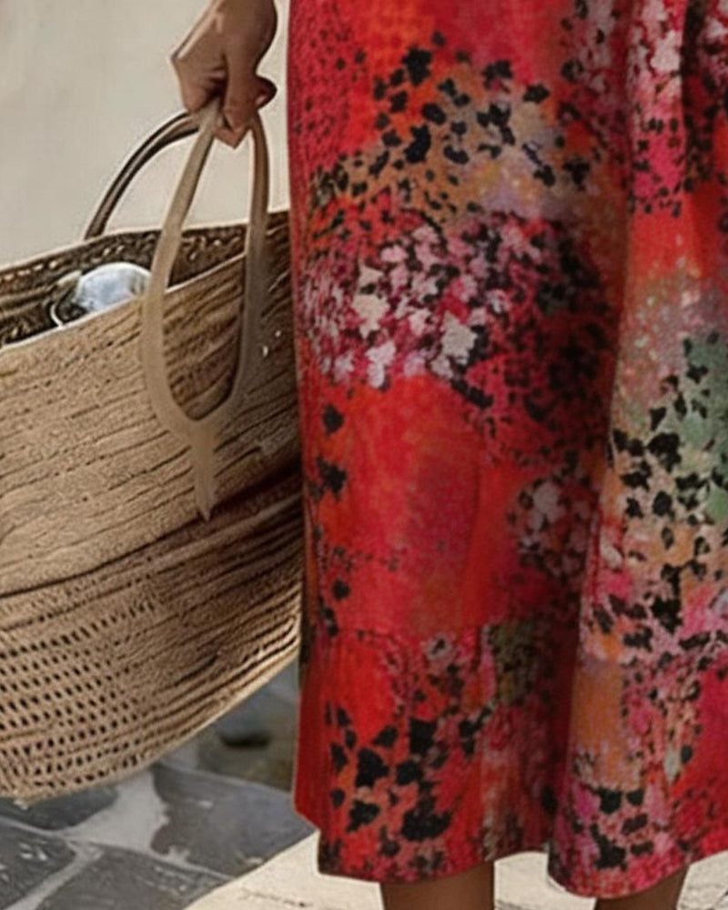 Paula | Loose and Light Floral Midi Dress