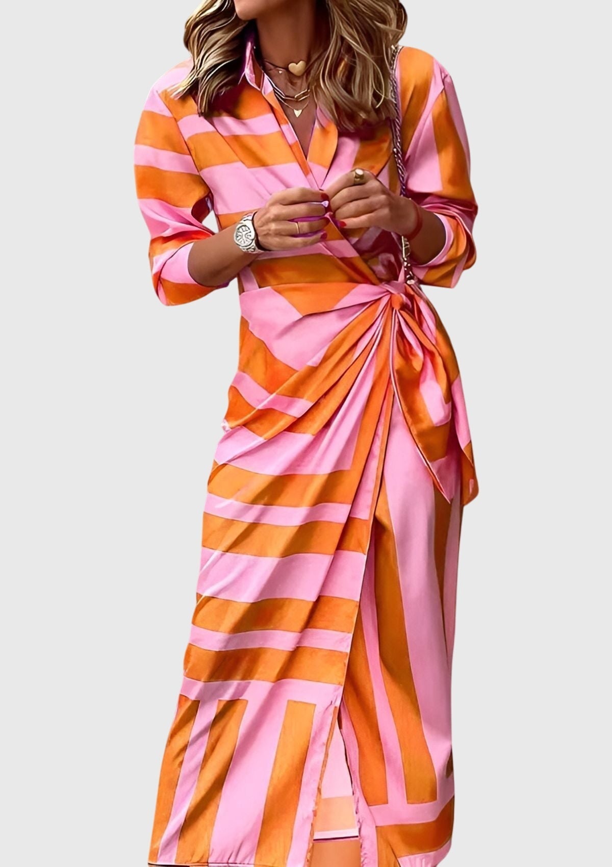 EVERLY | Elegant dress with print