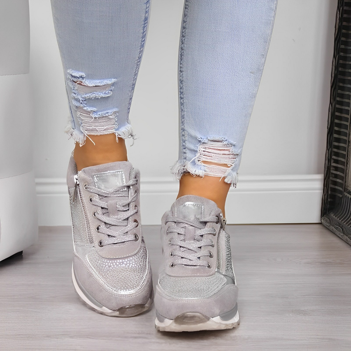 Deborah™ | Orthopedic Wedge Sneakers with Side Zipper