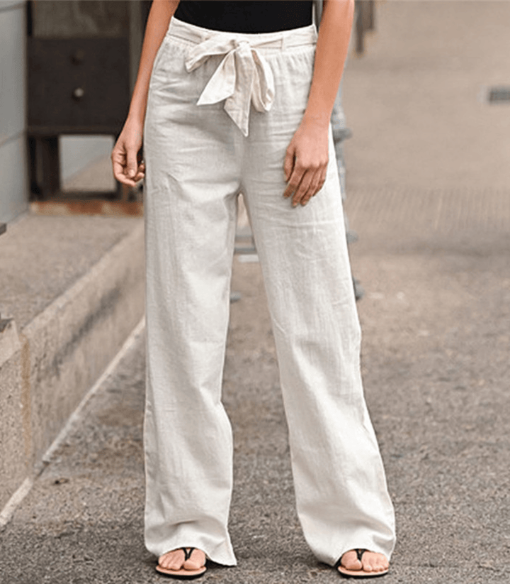Joleen - Women's Relaxation Pants with Drawstring and Elastic Waist