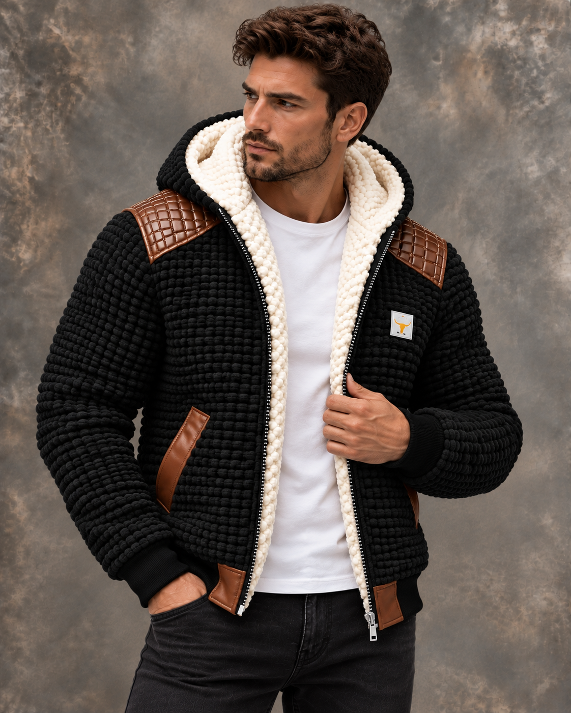 Clark™ | Warm Padded Cardigan with Teddy Lining