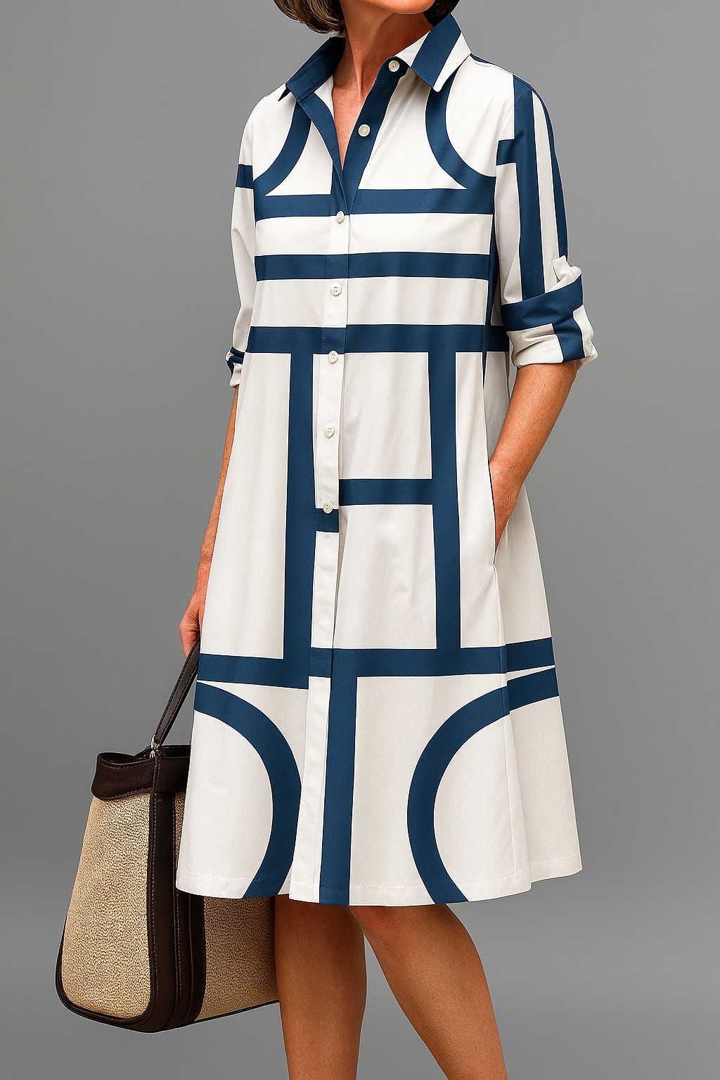 Siena | Graphic Midi Dress