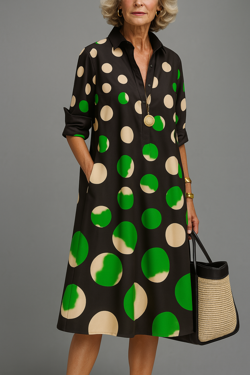 Bérénice | Graphic Midi Dress