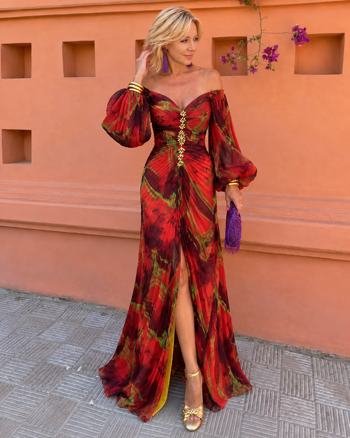 Susan™ | Floral Tummy-Control Maxi Dress