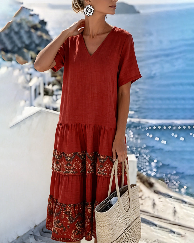 Martina | Loose and lightweight floral midi dress