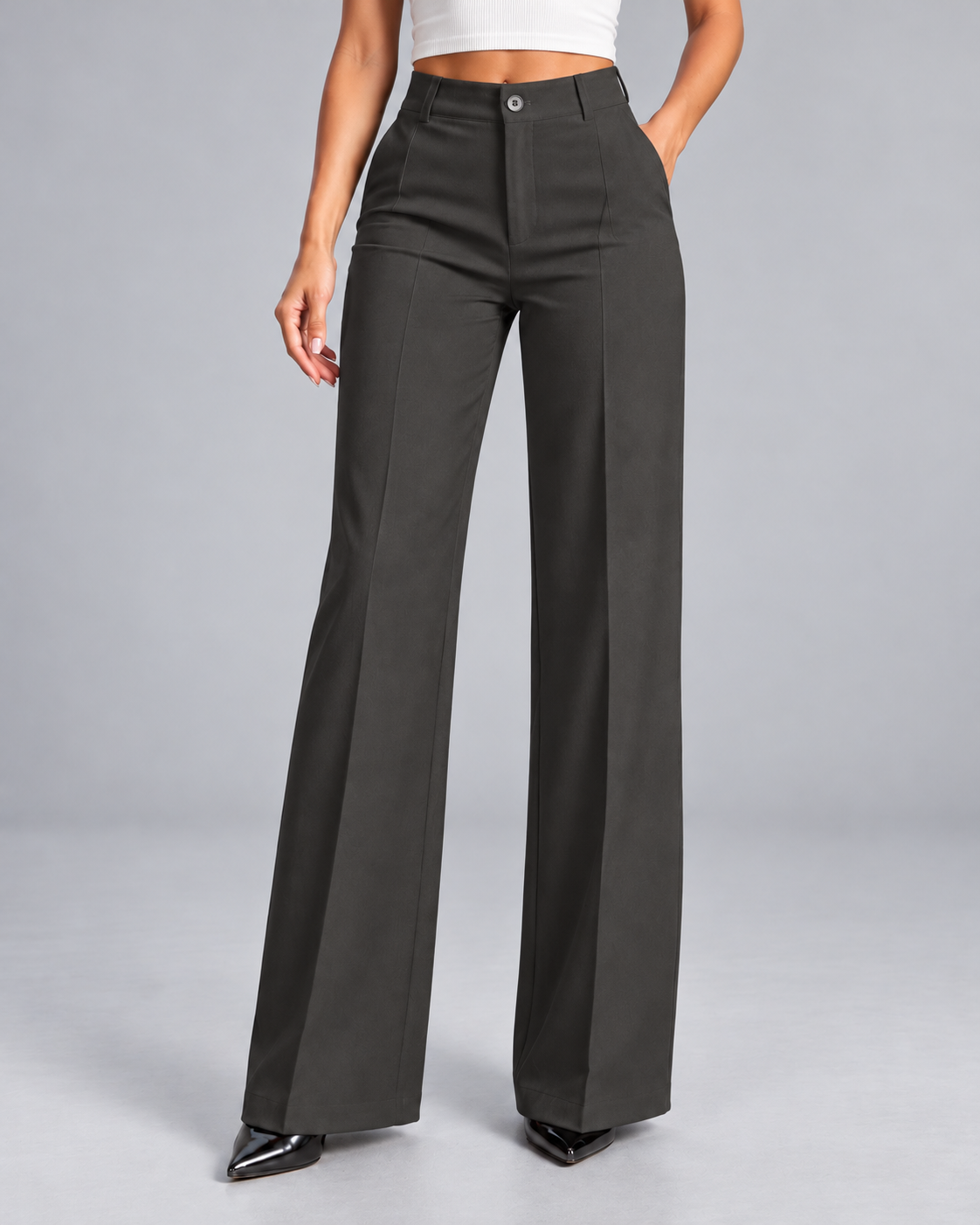 Donna™ | High-Waisted Wide Leg Trousers
