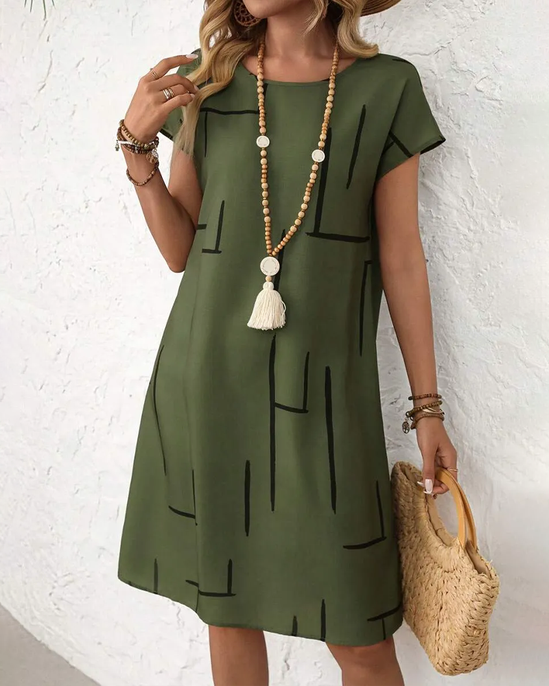 Emily™ | Belly-Flattering Striped Dress