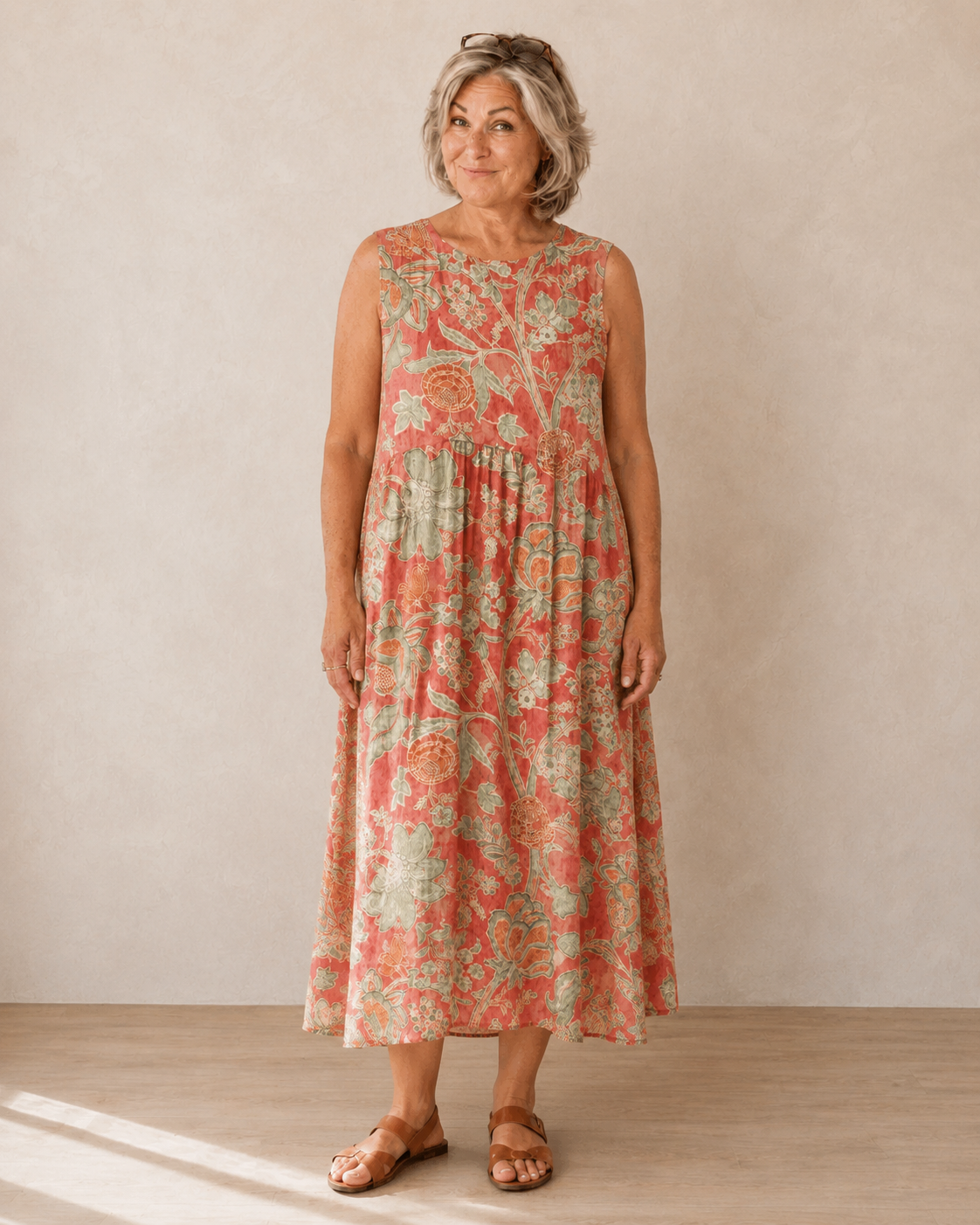 Charlotte™ | Lightweight Floral Midi Dress with Tummy Control