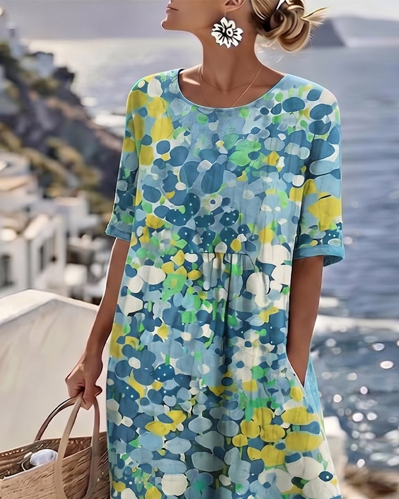 Elena | Loose and Light Floral Midi Dress