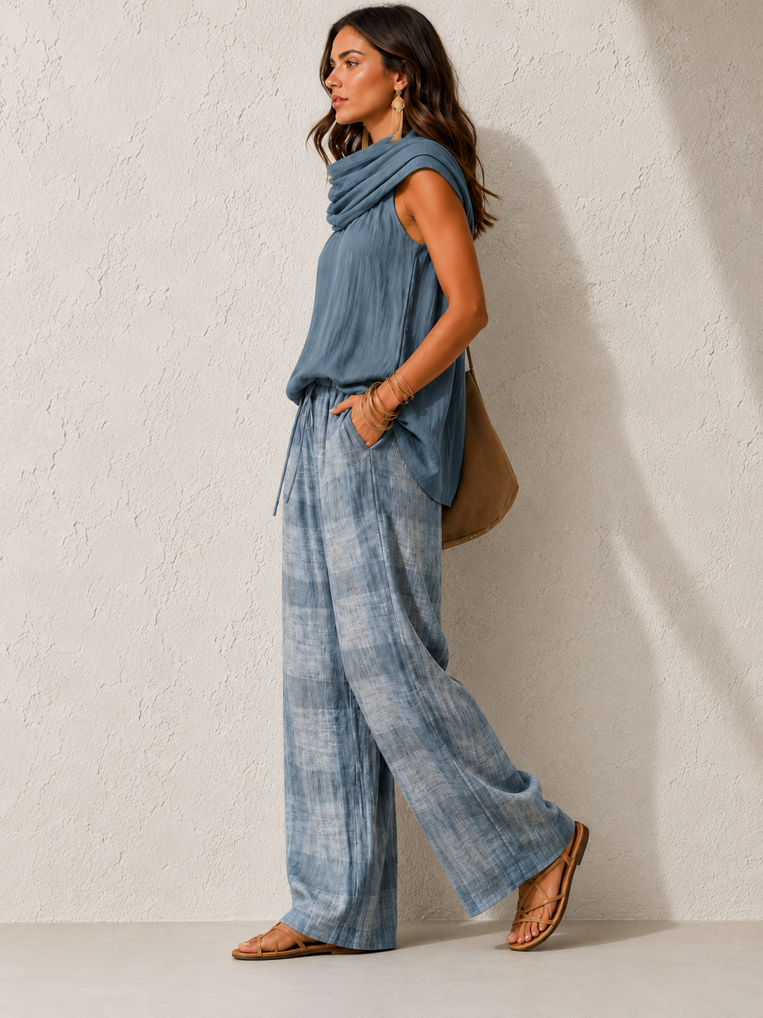 Comfortable and Elegant Natural Set in Blue