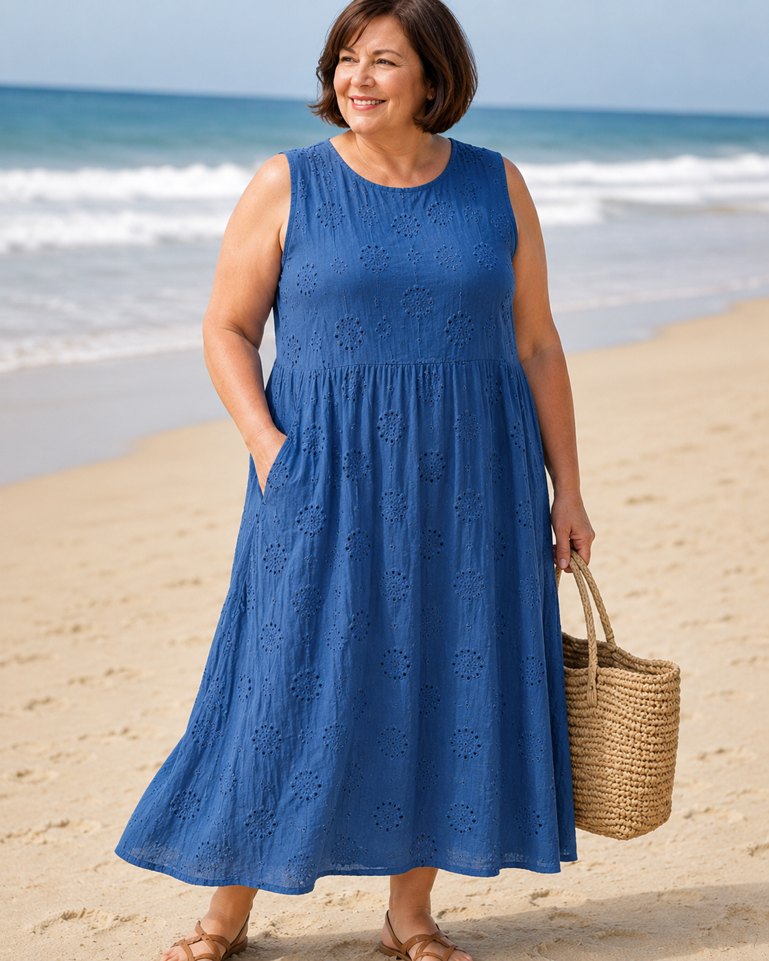 Coralie™ | Floral Tummy-Camouflaging Midi Dress