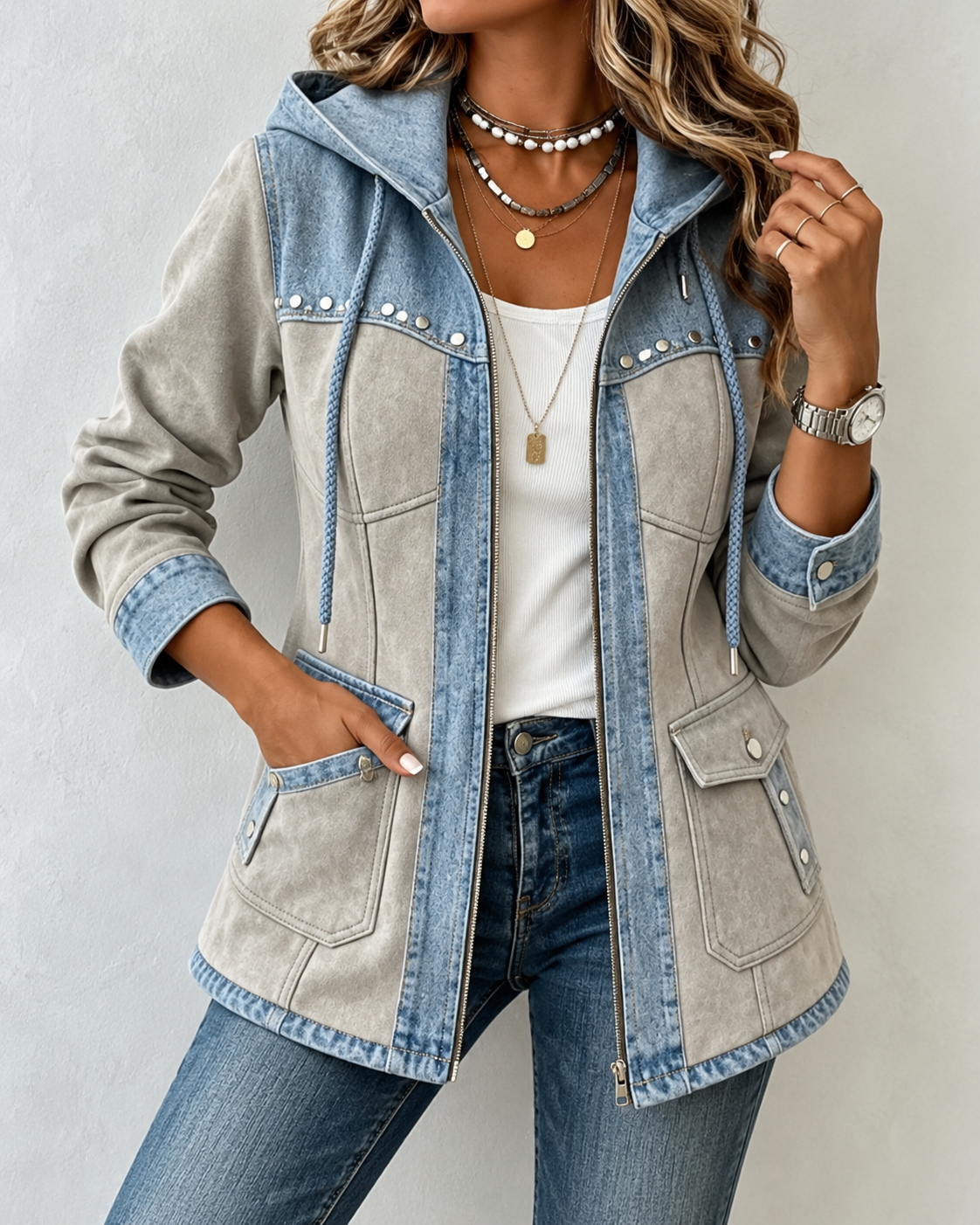 Susan™ | Comfortable Patchwork Jacket with Hood