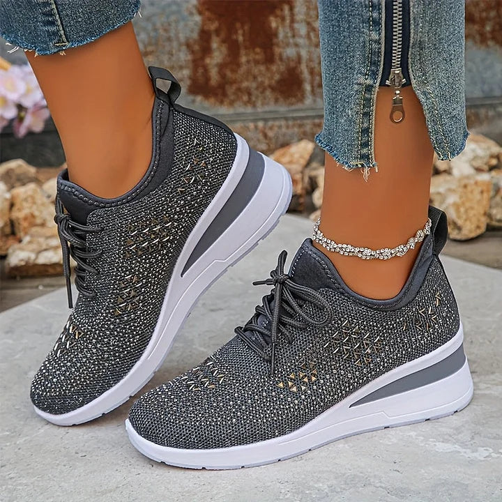 Leah™ | Orthopedic Wedge Sneakers with Rhinestones 11