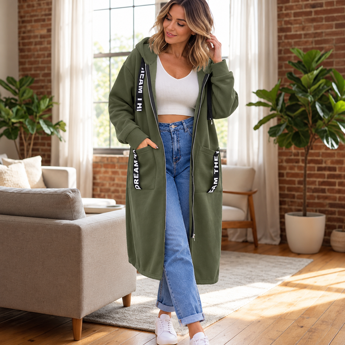 Susan™ | Long Oversized Hoodie Cardigan