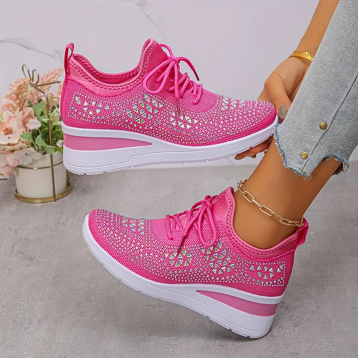 Leah™ | Orthopedic Wedge Sneakers with Rhinestones 21