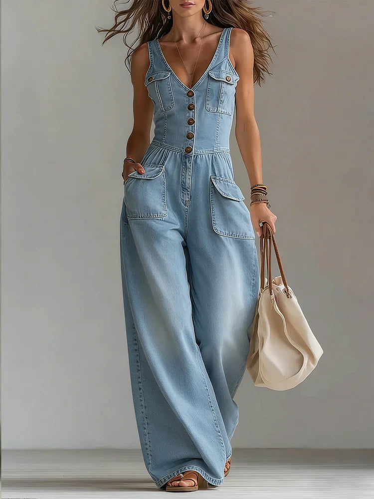 Sophie™ | Loose Denim Jumpsuit