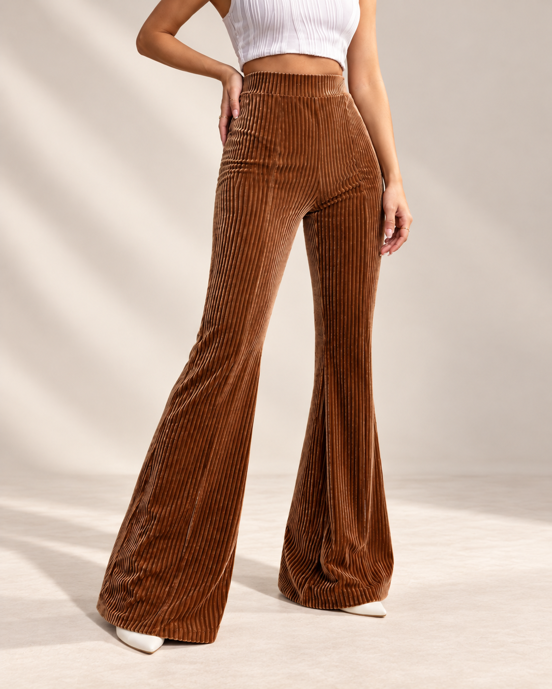 Donna™ | Corduroy High-Waisted Flared Pants