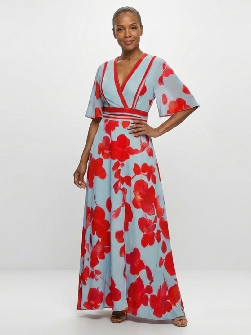 Corinne™ | Tummy-Flattering Floral Maxi Dress