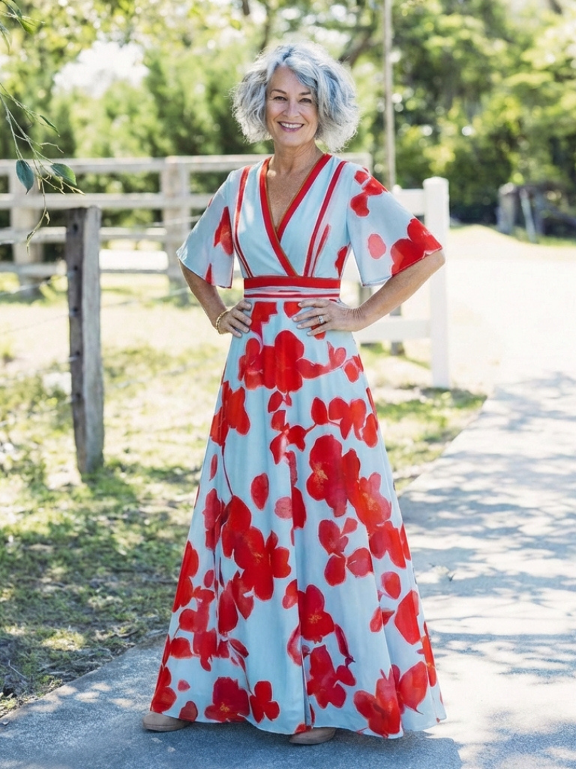 Corinne™ | Tummy-Flattering Floral Maxi Dress