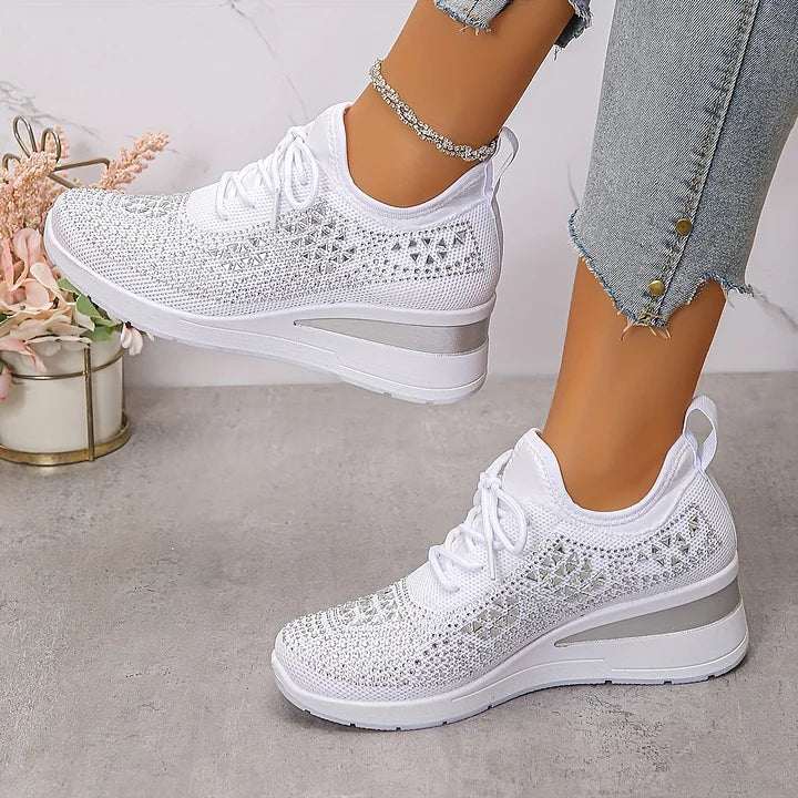 Leah™ | Orthopedic Wedge Sneakers with Rhinestones 2