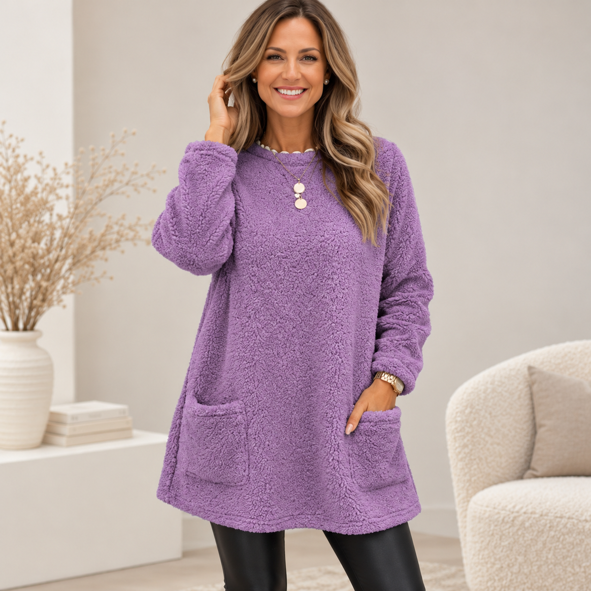 Karen™ | Warm Fleece Pullover with Large Front Pockets (1+1 FREE)