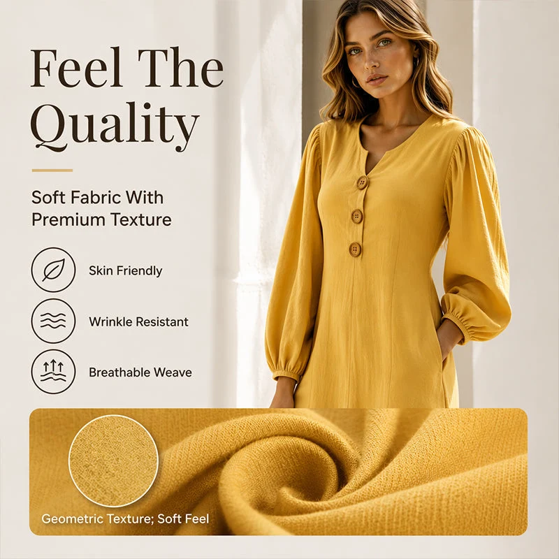 Stella™ | Tummy-Flattering Maxi Dress with V-Neck and Pockets