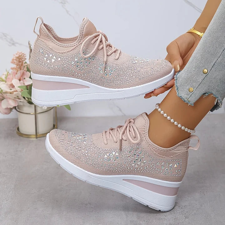 Leah™ | Orthopedic Wedge Sneakers with Rhinestones 13