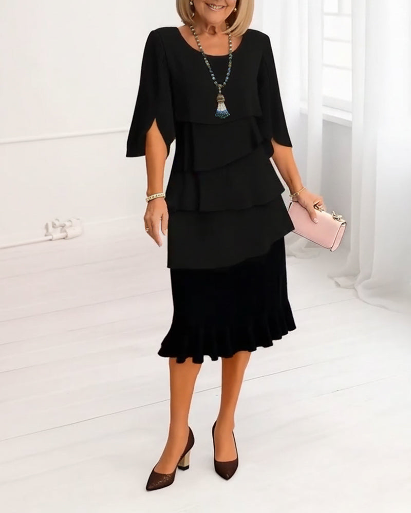 Sabrina™ | Tummy-Flattering Ruffle Dress