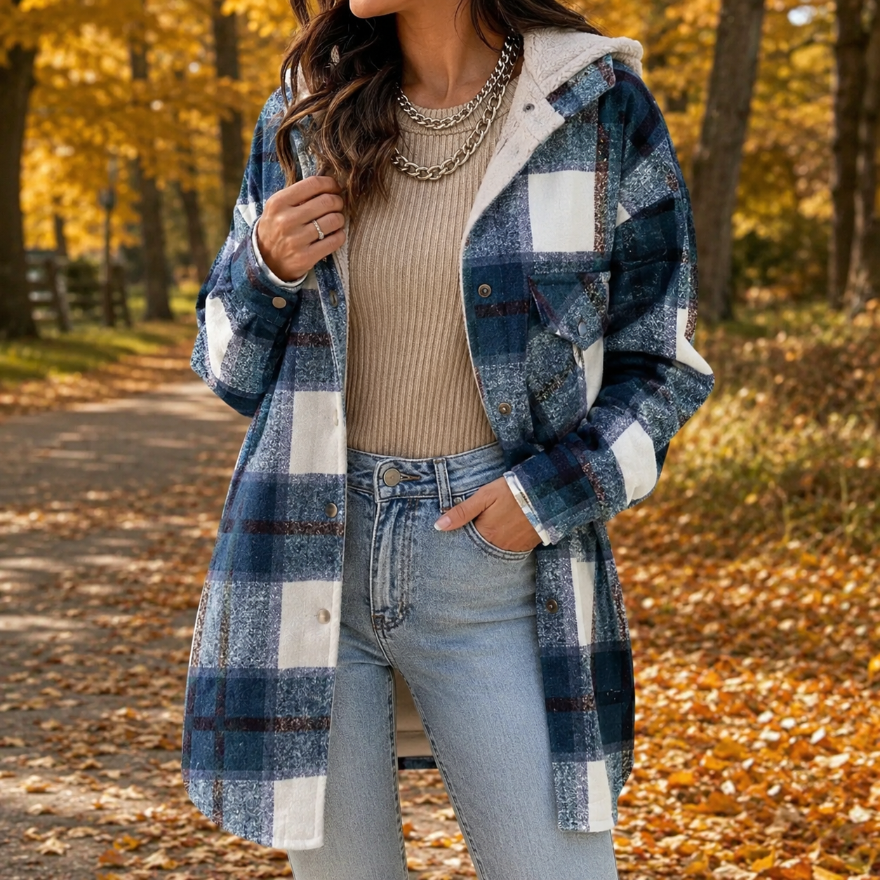 Stella™ | Soft Flannel Jacket with Hood